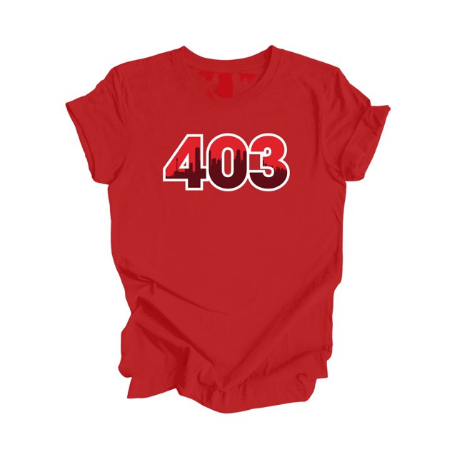 403 Calgary Alberta Canada Code Régional Skyline de la Ville Cadeau - T-Shirt Unisexe - Inspired X