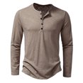 thumbnail image 1 of T-Shirt à Manches Longues pour Hommes Hommes Décontracté Uni Chandail à Manches Longues Col Rond T-Shirt Hauts Blouse T-Shirts pour Hommes Mode Into the Am T-Shirts pour Hommes T-Shirt à Manches Longues, 1 of 8