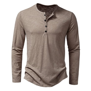 T-Shirt à Manches Longues pour Hommes Hommes Décontracté Uni Chandail à Manches Longues Col Rond T-Shirt Hauts Blouse T-Shirts pour Hommes Mode Into the Am T-Shirts pour Hommes T-Shirt à Manches Longues