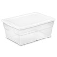 thumbnail image 1 of Sterilite 16 Qt Plastic Stacking Storage Container Box with Lid, 48 Pack, 1 of 12