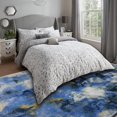thumbnail image 4 of JV Home Area Rug Elegance Blue Yellow White 7'6"x10' Washable Carpet Anti Slip, 4 of 7