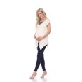 thumbnail image 2 of White Mark Haut Tunique Fenella de Maternité pour Femmes à Manches Courtes, Encolure Ornée, 2 of 5