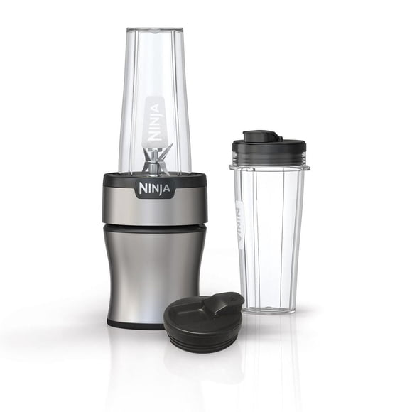 Remis à Neuf Ninja Nutri-Blender Mélangeur Personnel, Moteur de 700 Watts, Lames Extracteurs Pro, Argent, Gobelets à Emporter de 20 oz