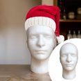 thumbnail image 2 of Man Foam Wig Head Manikin Head Mannequin Wig Display Holder Fixed Pin Hats Hairpieces Stand Rack For Salon White, 2 of 6