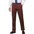 thumbnail image 1 of INSPIRE CHIC Men's Pants Houndstooth Checked Slim Fit Zipper Closure Dress Pants 28 Red Black, 1 of 4
