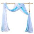 thumbnail image 1 of LCXmlly Roasting Pan Wedding Arch Drape Fabric Long 3 Panels Wide Sheer Wrinkle Free Soft Party Backdrop Drapery, 1 of 6
