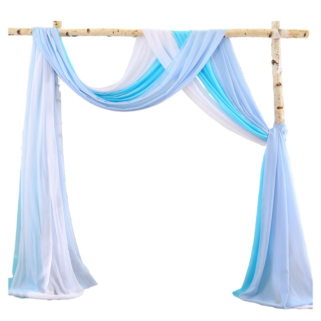 LCXmlly Roasting Pan Wedding Arch Drape Fabric Long 3 Panels Wide Sheer Wrinkle Free Soft Party Backdrop Drapery