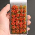 thumbnail image 3 of 28pcs Fleurs Miniatures Grappes Modèle Chemin de Fer Jardin Micro Aménagement Paysager Rouge, 3 of 8