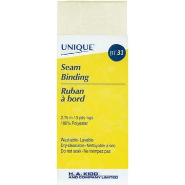 UNIQUE Seam Binding, 14 mm (0.55 in) × 2.75 m (3.01 yd), ivoire