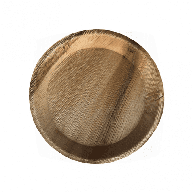 Assiette à Tarte Ronde Profonde/assiette à Feuille de Palmier Bio Mart Areca/naturelle, Écoresponsable, Robuste, Réutilisable, Compostable Biodégradable pour Cour Arrière, Fourniture Jetable/fête à Thème, Mariage/lot de 10, 50 Ou 100