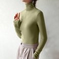 thumbnail image 2 of Besolor Chandails à Col Montant pour Femmes à Manches Longues, Coupe Ajustée, Basiques, Couche de Base, T-Shirts Extensibles, sous-Vêtements Thermiques, Chemises, 2 of 5