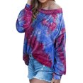 thumbnail image 3 of Women Tie Dyed Rainbow Printed Long Sleeve Sweatshirt, 3 of 6
