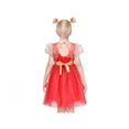 thumbnail image 4 of Girls Dress Red Sparkle Mesh Puff Wedding Princess Christmas Party 6 Years, 4 of 6