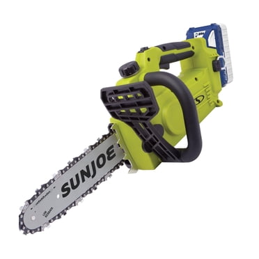 SunJoe Scie à chaîne sans fil 24 V iON 10 po, 4,0 Ah, tension de barre/chaîne sans outil