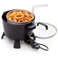 thumbnail image 1 of Presto 6008 Grande Bouilloire Cuiseur Vapeur et Friteuse avec Couvercle en Verre, Noir, 1 of 10