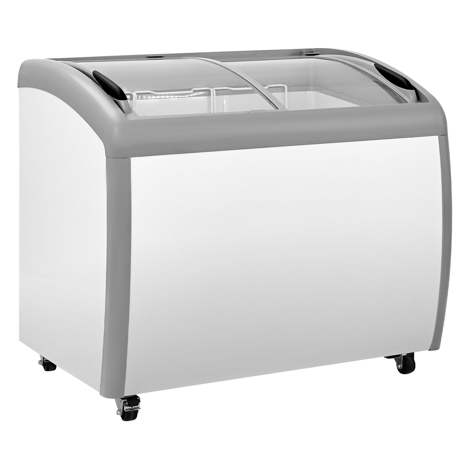 KFFKFF Commercial Ice Cream Display Case, 9.3 Cu.ft Chest Freezer, -19 to 3℉ Temp Adjustable Mobile Top Deep Freezer