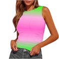 thumbnail image 1 of Plebaso 2025 Womens Ruched Tank Tops Slim Crewneck Sleeveless Shirts Fashion Printed Going out Blouses, 1 of 4