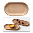 thumbnail image 4 of Oval Wooden Tea Tray Serving dessert dinner plate tableware Table Plate Snacks Food Tea Storage 10x18cm, 4 of 8