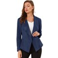 thumbnail image 1 of INSPIRE CHIC Veste en Faux Suède pour Femmes, Cardigan Ouvert à Revers Drapé, 1 of 6