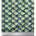 thumbnail image 1 of Soimoi Rayon Fabric Bird,Palm Tree & Sun Nature Print Fabric by Yard 42 Inch Wide, 1 of 3