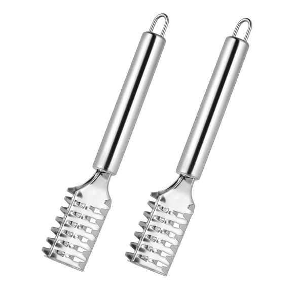 SHISUYAN BESTONZON 2 Pcs Rasoir pour Écailles de Poisson en Acier Inoxydable Grattoir pour Écailles de Poisson pour un Nettoyage Rapide de la Peau de Poisson