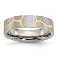 thumbnail image 1 of Bague Rainurée Jaune Ip Plaquée en Acier Inoxydable pour Femmes 6mm 7.5 Size, 1 of 6