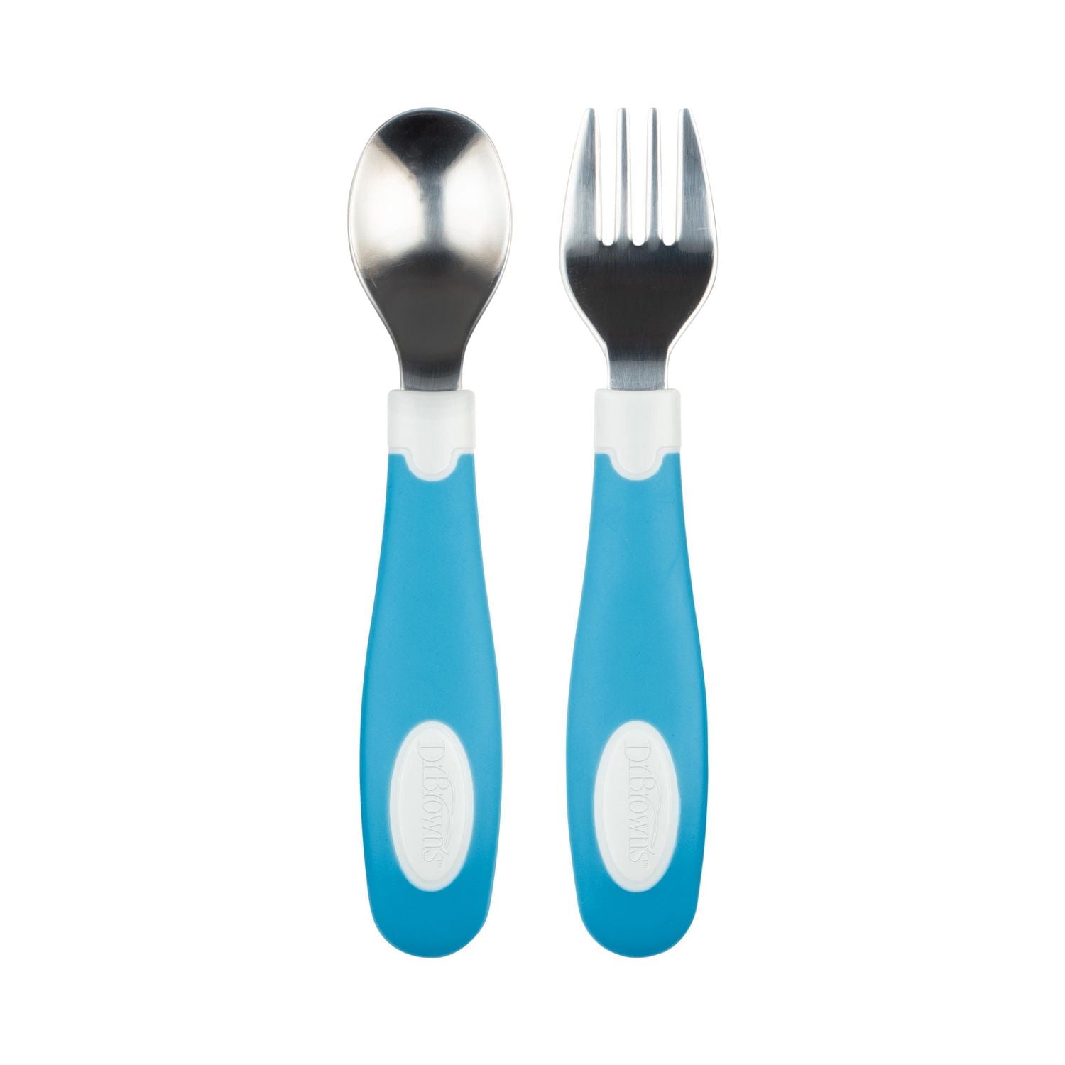 Dr. Brown's Designed to Nourish, Soft-Grip Spoon and Fork, 12m+