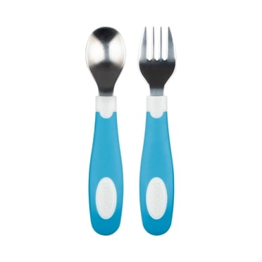 Dr. Brown's Designed to Nourish, Soft-Grip Spoon and Fork, 12m+