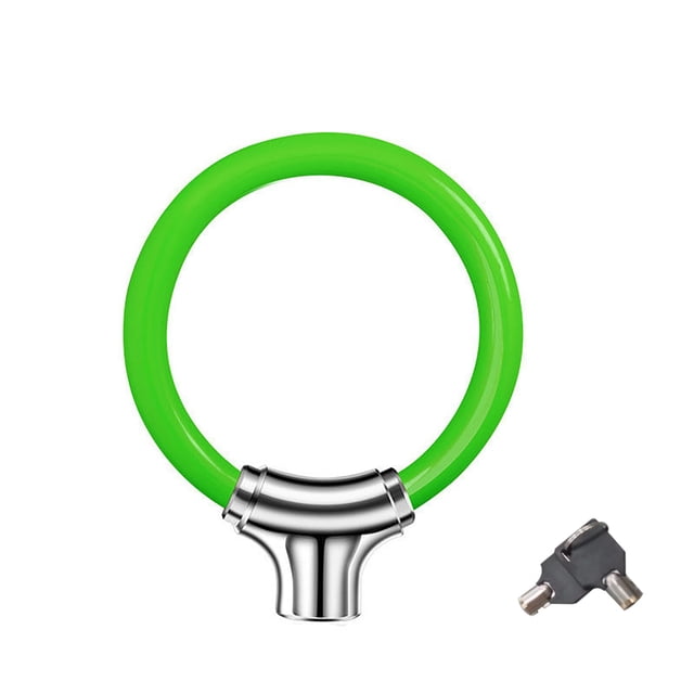 Portable Steel Cable Lock for Bicycles, Lightweight and Durable PVC and Aluminium Alloy with Keyless Locking Mechanism, Ideal for Bikes and Scooters, Easy to Carry