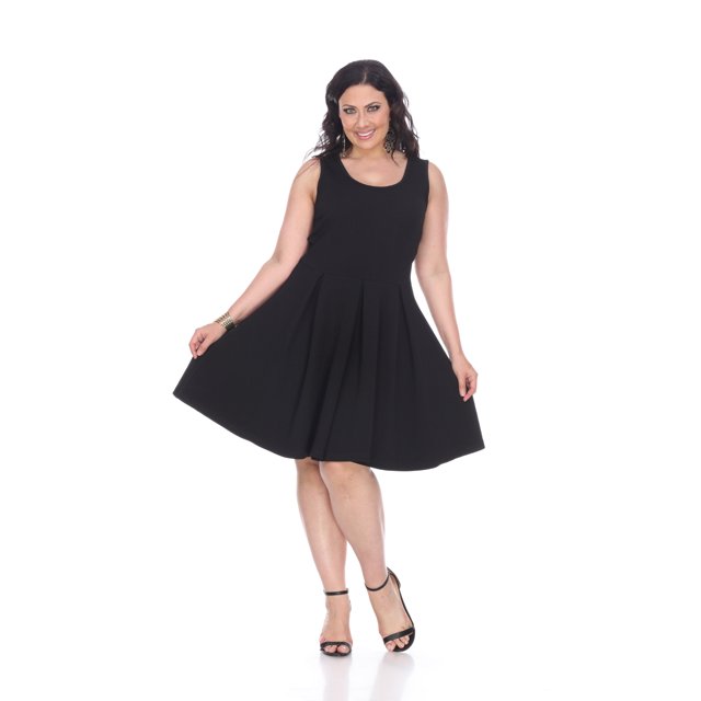 White Mark Women's Crystal Skater Dress