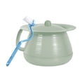 thumbnail image 3 of Tachiuwa Portable Spittoon Bedside Urinal Portable Handle Multifunction with Brush Toilet green, 3 of 9