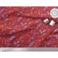 thumbnail image 2 of Soimoi Moss Georgette Fabric Brush Stroke Abstract Printed Fabric 1 Yard 42 Inch Wide, 2 of 3