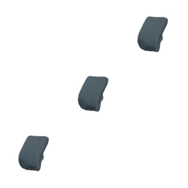 kurtrusly Chair Cover Slipcover Stretch Seat Computer Protection Set Anti-Dirty Thicken Solid Home Wedding Universal Decoration Dark Gray/Backrest 3Set