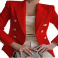thumbnail image 1 of Ladies Double-Breasted Suit Jacket Slim Slimming Suit Office Daily Outfit, 1 of 4