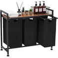 thumbnail image 2 of Large Capacity Laundry Hamper Organizer with Shelf – 3 Removable Pull-Out Oxford Cloth Baskets – Metal Frame, Ventilated Sorting Compartments for Laundry Room, Bathroom, or Bedroom – 3 Baskets, 2 of 8
