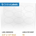 thumbnail image 4 of 2.5 x 1.5 Oval Labels - Permanent, White Matte - Address, Organization, Packaging Labels - Pack of 18,000 Labels, 1,000 Sheets - Inkjet/Laser Printers - Online Labels, 4 of 4
