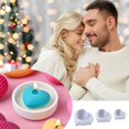 thumbnail image 2 of S/M/L Grid Heart Silicone Candle Mold Handmade 3D Love Shape Aromatic Soap R1F1, 2 of 7