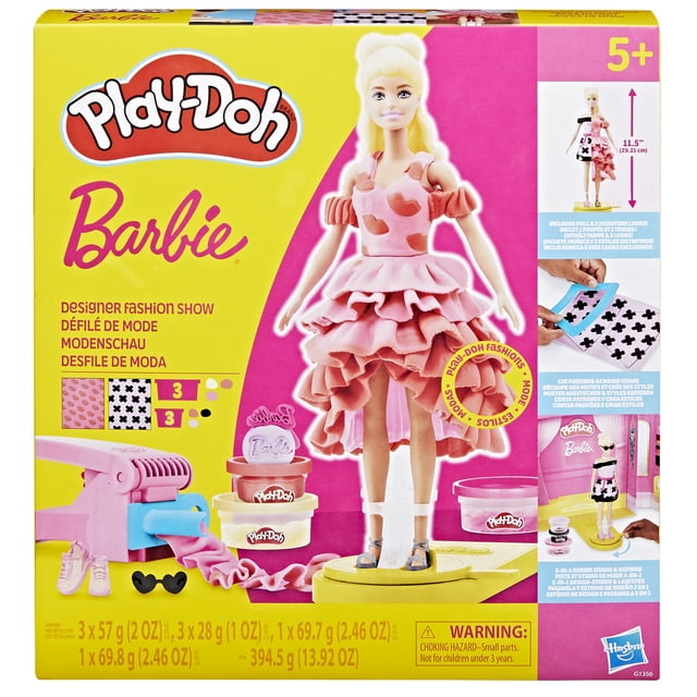 Play-Doh Barbie Défilé de mode, coffret de pâte à modeler de créateur de mode, jouets pour filles et garçons, dès 5 ans