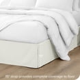 thumbnail image 2 of Bare Home Jupe de Lit Double Brossage - Premium 1800 Collection - Retombée de 15 Pouces - Lit Simple, Crème, 2 of 4