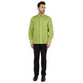 thumbnail image 2 of Bestman Solid Long Sleeve Shirt For Mens Front Double Button Placket Chinese Collar Shirt, 2 of 7