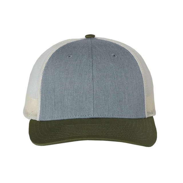 Richardson Low Pro Trucker Cap, M-L, Heather Grey-Birch-Army