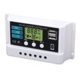 thumbnail image 2 of Contrôleur Solaire Industriel Puce LCD Affichage Surcharge Protection Régulateur Solaire 12V 24V Auto Adaptation Blanc 20A, 2 of 7