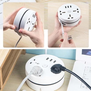 Dvkptbk Travel Plug Adapter, Universal Power Strip, Power Strip with Usb C And 3 Usb Ports, 3 Ac Outlets, 6.7Ft Extension Cord, Compact for Travel