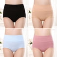 thumbnail image 2 of Plebaso Culottes en Coton Taille Haute pour Femmes, Couvrance Totale, Culottes pour Dames, Multipack, Tailles Régulières et Plus, 2 of 5