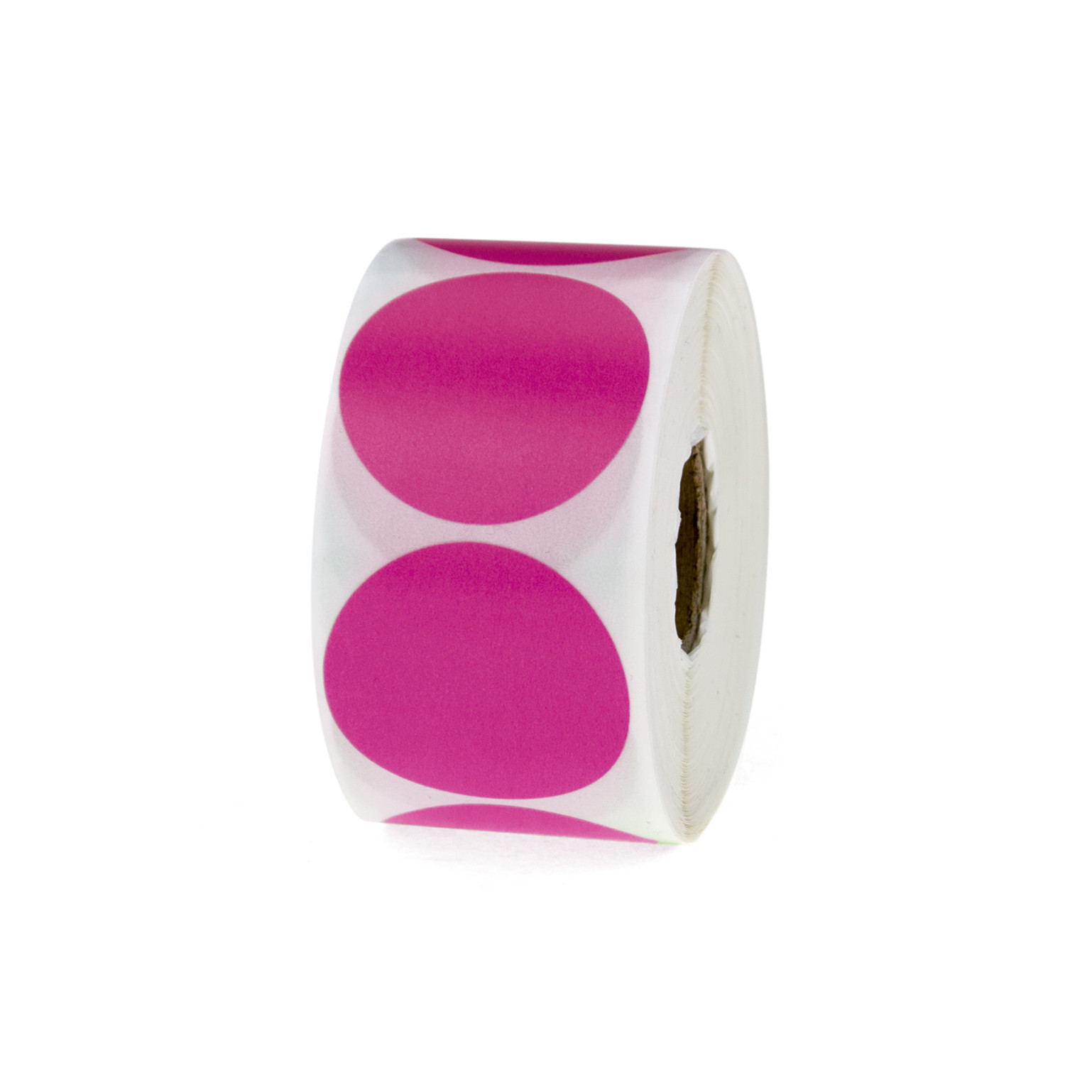 Officeship 600 PCS 1.5" Dia Round Colored Direct Thermal Labels-Hot Pink-1.5 inch/600 pcs