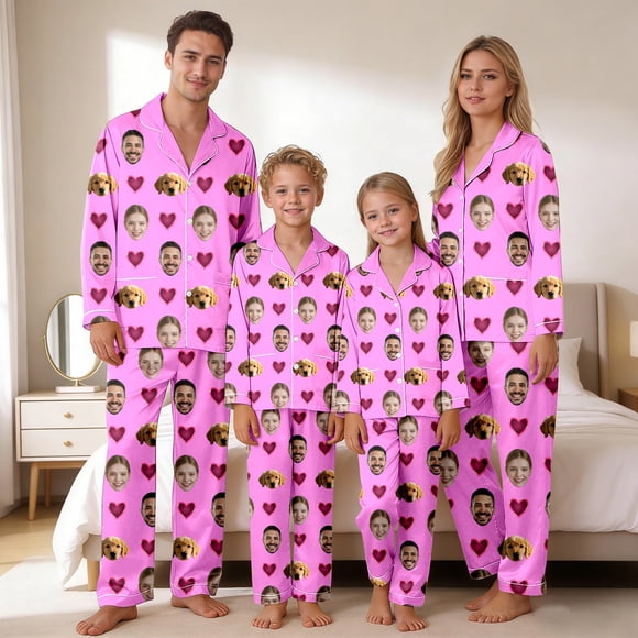 FamilyMatching for Kids and Adults Cozy Sleepwear for Family Nights Sleepovers Customizable Couples Style Matching Family Pajamas