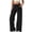 Black, variant on Aocisk Women's Jeans Stretch Waist Skinny Denim Waist Flared Belt Pocket Wide Leg Stretch Jeans for Women for Comfortable and Daily Use Black L