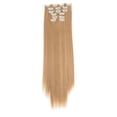 thumbnail image 2 of RKSTN Perruques Cheveux Humains Mode Cheveux Longs Extensions de Cheveux à Clip Perruque Lisse Complète Perruques Sans Colle, 2 of 4
