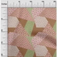 thumbnail image 1 of oneOone Cotton Poplin Pink Salmon Fabric Triangle Geometric Craft Projects Decor Fabric Printed By The Yard 56 Inch Wide, 1 of 4