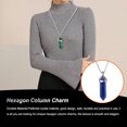 thumbnail image 3 of QualitChoice Hexagon Column Charm Exquisite Women Men Making Findings Handmade Anniversary Hanging Pendants Colorful Crystal Green Gold Color 1Set, 3 of 6
